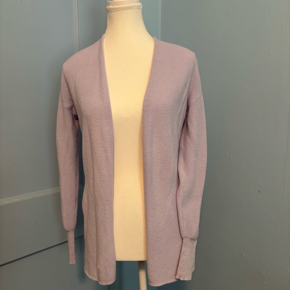a new day Light Purple Open-Front Cardigan
